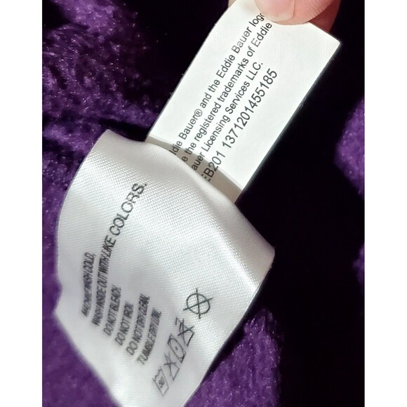 Eddie Bauer XL Purple Fleece Jacket – Full Zip, Pockets, Holland Embroidery - Picture 5 of 15